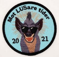 Embroidered badge hyena