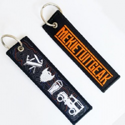Embroidered keychain printed keychain double side
