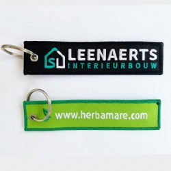 Embroidered keychain double side