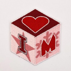 Embroidered badge heard