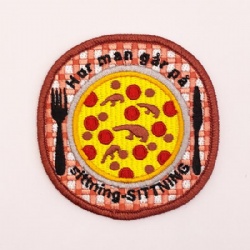 Embroidered badge flowers